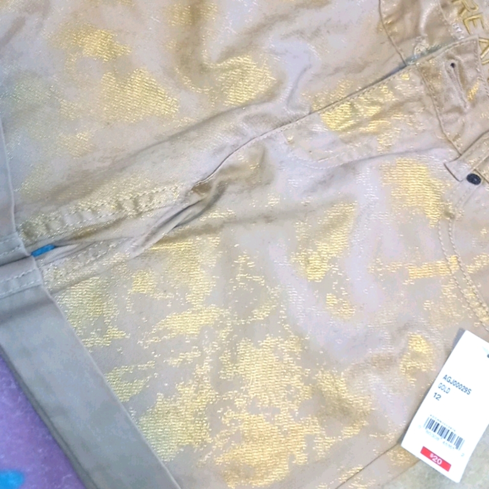 Gold sparkel shorts